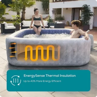 Lay-Z-Spa San Francisco HydroJet Hot Tub, 7 Person with Seats and Lights - Image 2